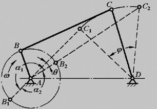 曲柄摇杆机构示意图