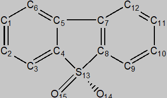 DBTRX的分子结构和原子编号