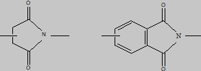 聚酰亚胺及酞酰亚胺基本结构式